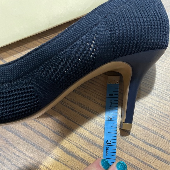 Navy Knit Heels - Picture 5 of 6